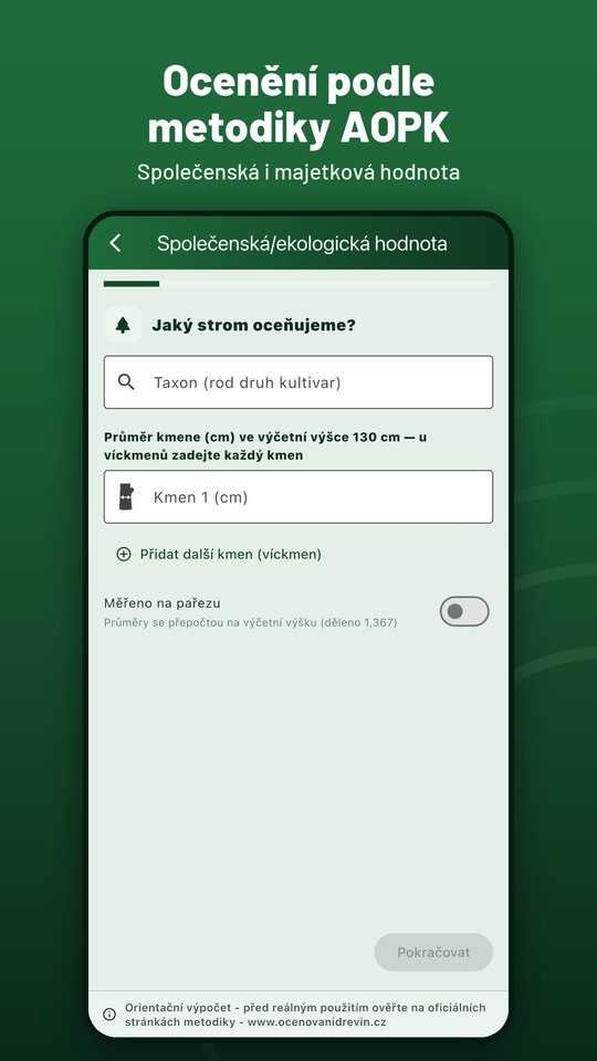 Ocenění podle metodiky AOPK